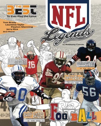 Nfl legends the ultimate coloring activity and stats football book for adults and kids best biography by anthony curcio