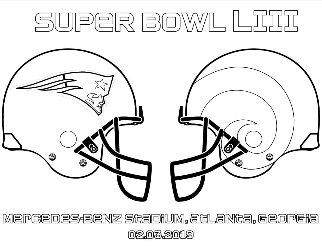 Super bowl coloring page