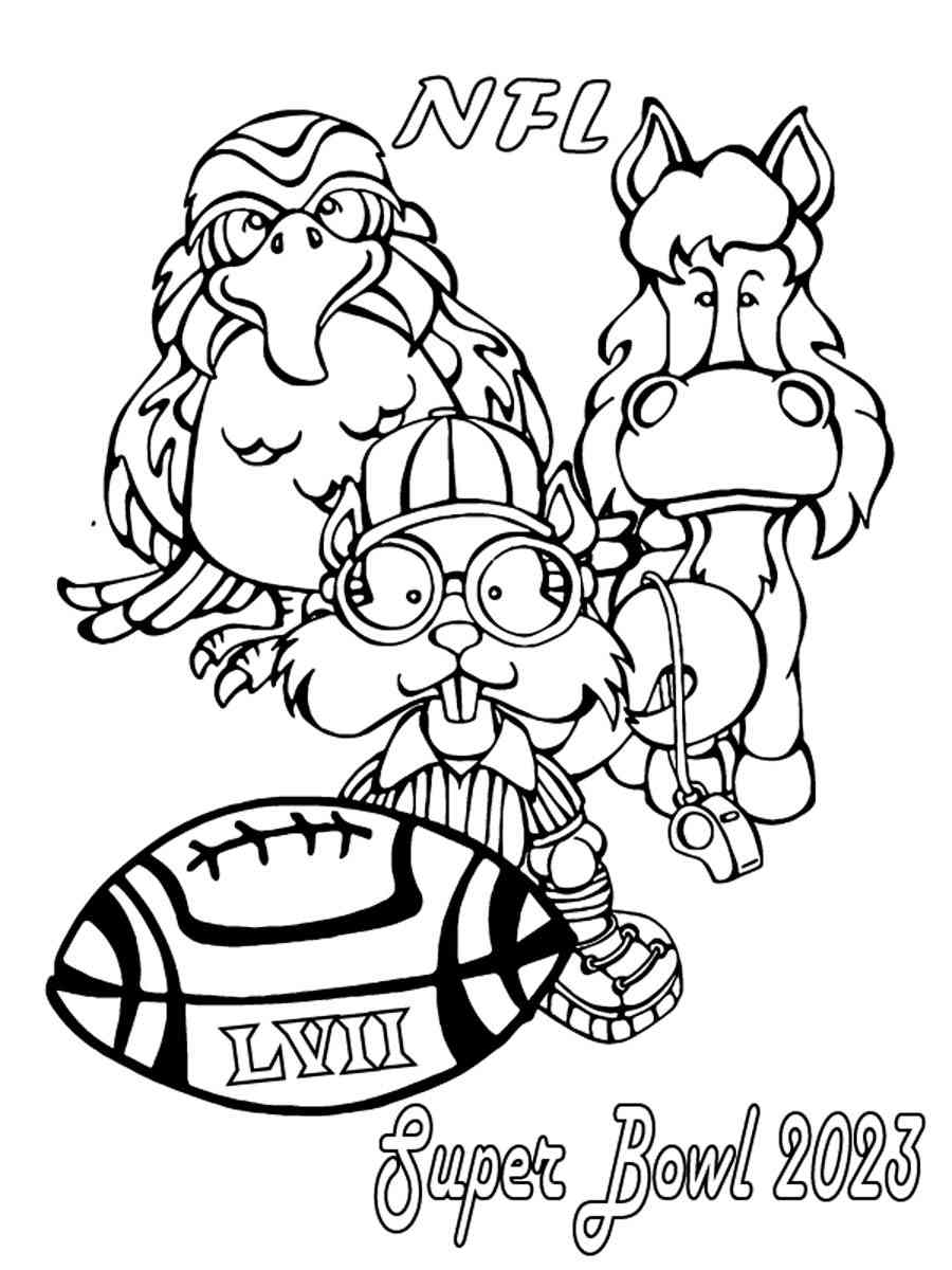 Super bowl coloring pages