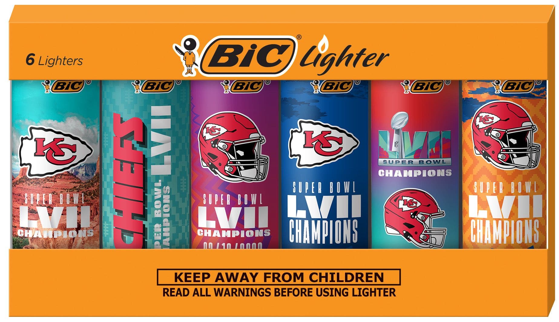 Special edition super bowl lvii champions series lighters assorted