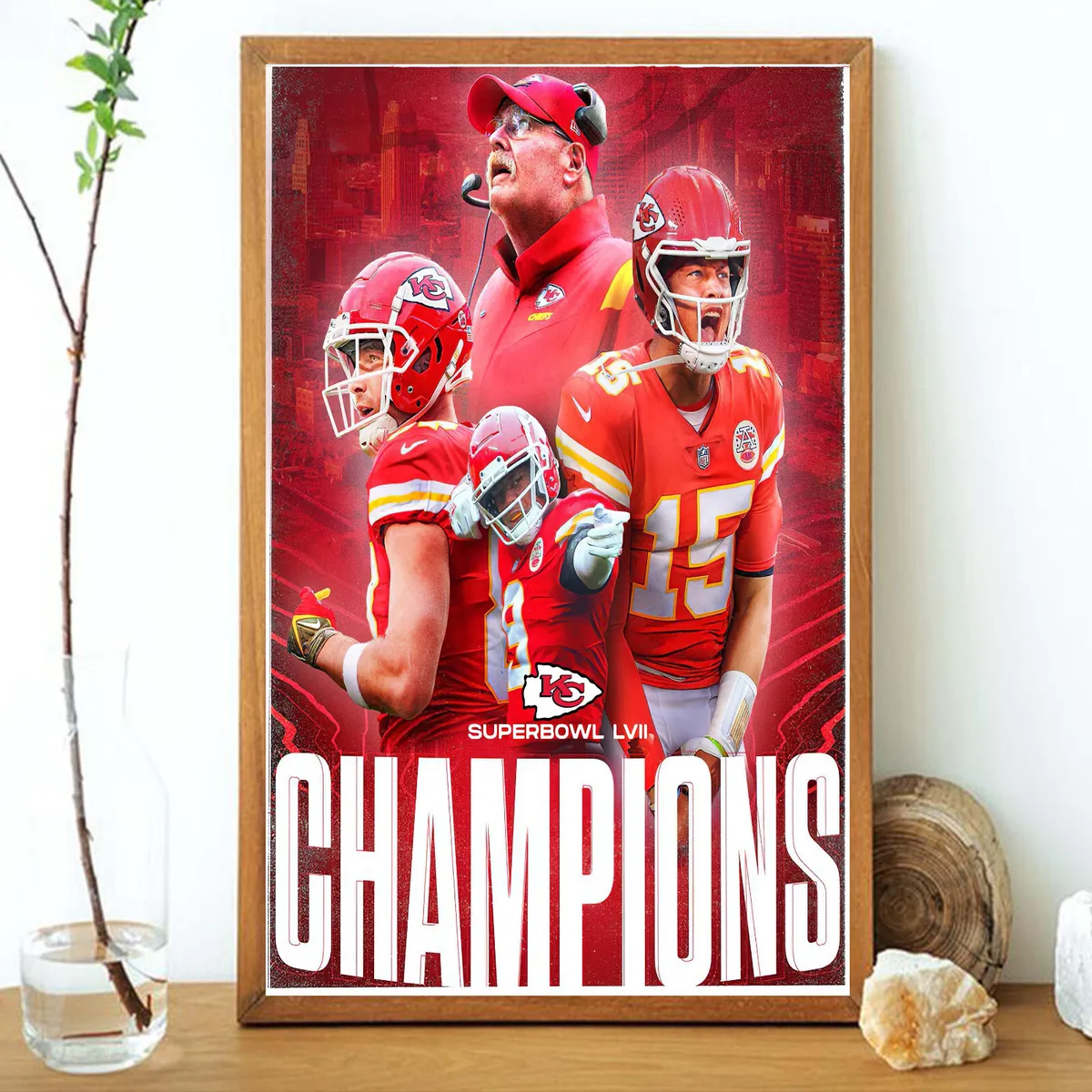 Kansas city chiefs champions super bowl lvii poster unframed