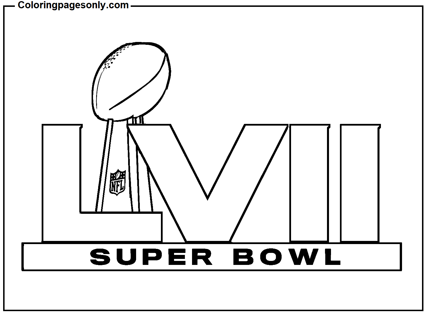 Super bowl lvii coloring page