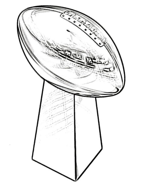 Super bowl trophy coloring pages super bowl trophy super bowl decorations coloring pages