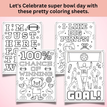 Super bowl day coloring pages february game day coloring sheets