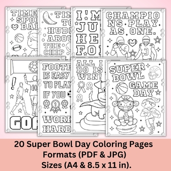 Super bowl day coloring pages february game day coloring sheets