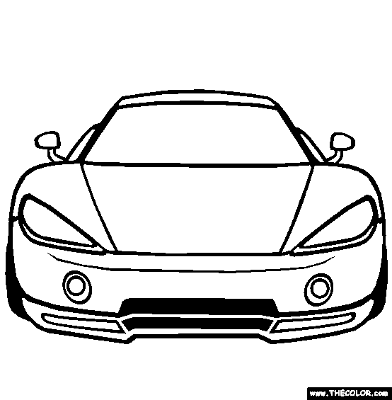 Supercars and prototype cars online coloring pages