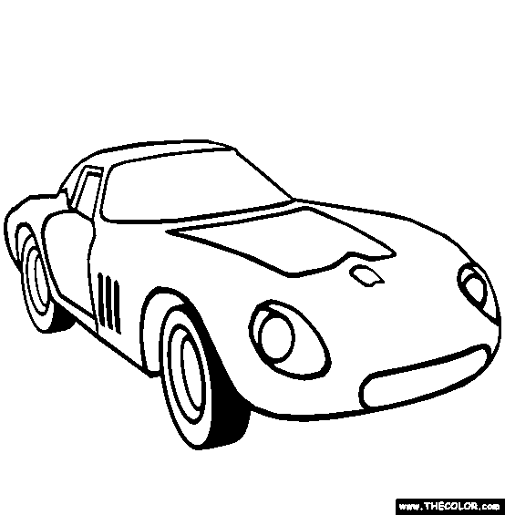 Supercars and prototype cars online coloring pages