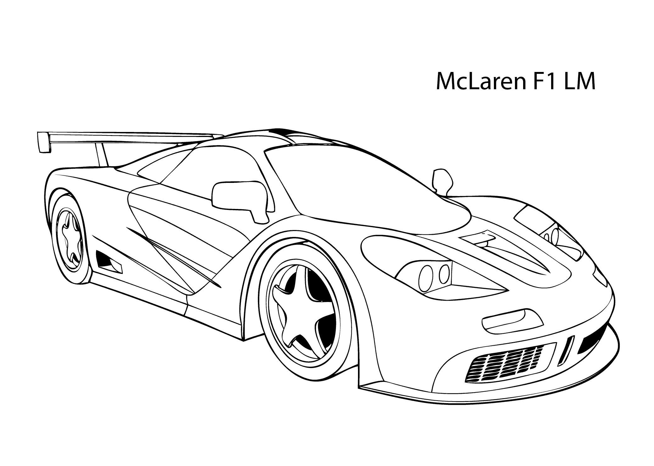 Super car mclaren f lm coloring page cool car printable free cars coloring pages race car coloring pages sports coloring pages