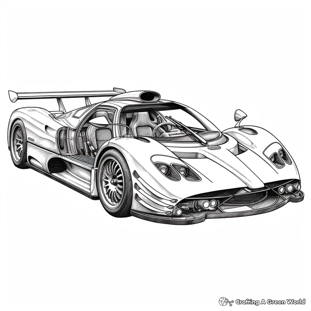 Supercar coloring pages