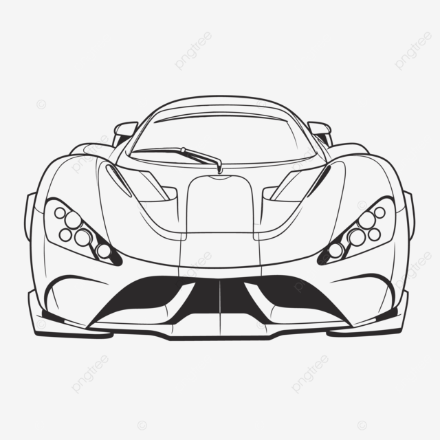 Luxury supercar coloring page vector outline sketch drawing car drawing wing drawing ring drawing png and vector with transparent background for free download