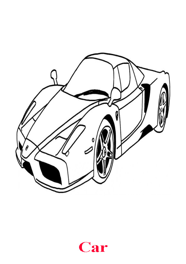 Coloring pages printable sports car coloring page