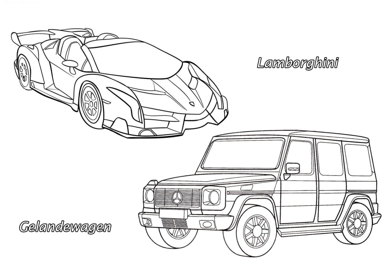 Rev up your creativity with supercars coloring pages