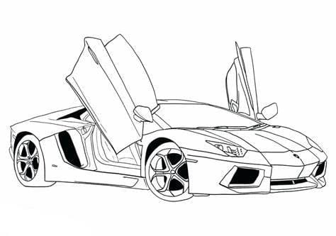 Supercar jpg coloring page