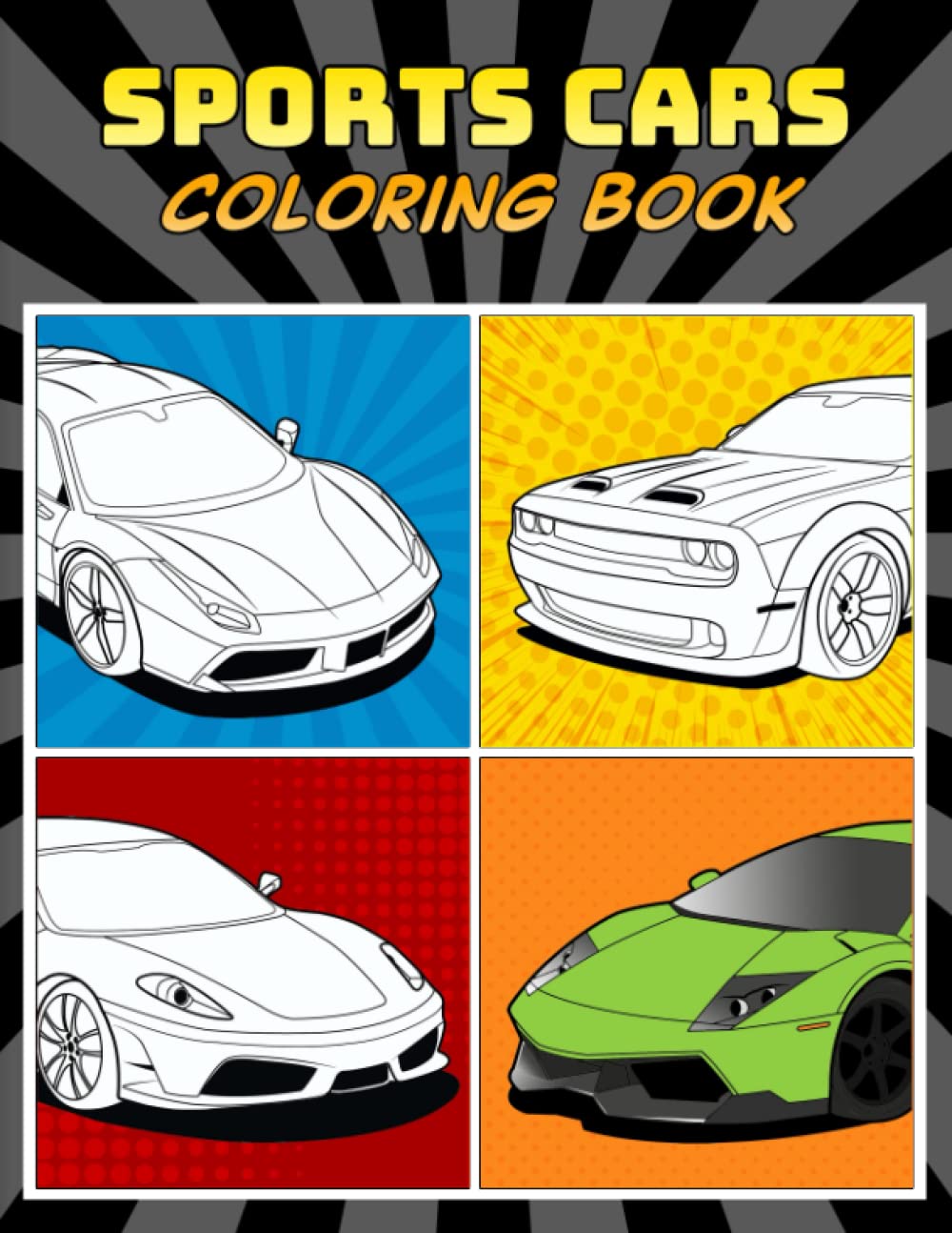 Sports cars coloring book a collection of cool anda