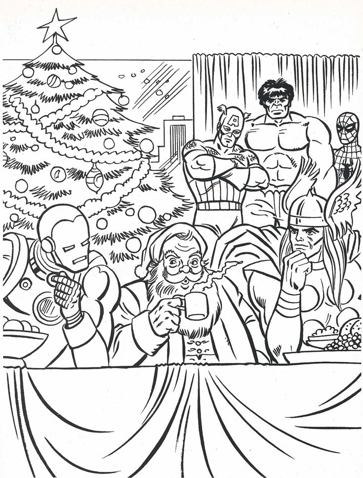 The marvel super heroes christmas coloring book superhero christmas christmas coloring pages christmas colors