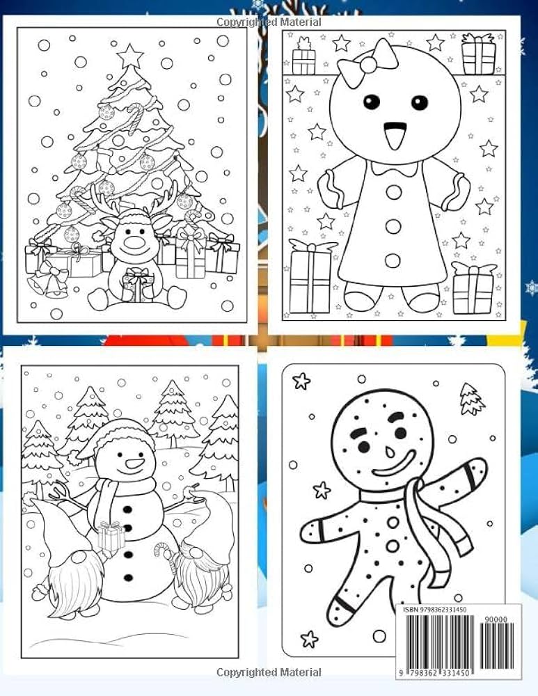 Christmas coloring book for kids ages