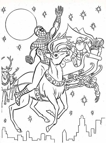 Flickriver neato coolvilles photos tagged with spiderman avengers coloring pages spiderman christmas spiderman coloring