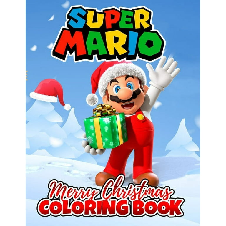 Super mario merry christmas coloring book great coloring book for kids on christmas paperback