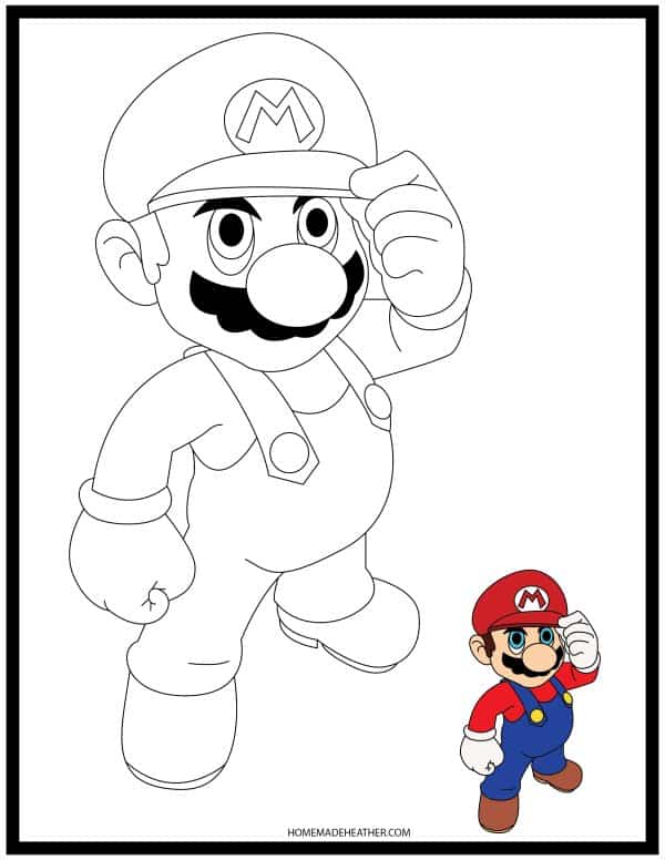 Free printable mario coloring pages homemade heather