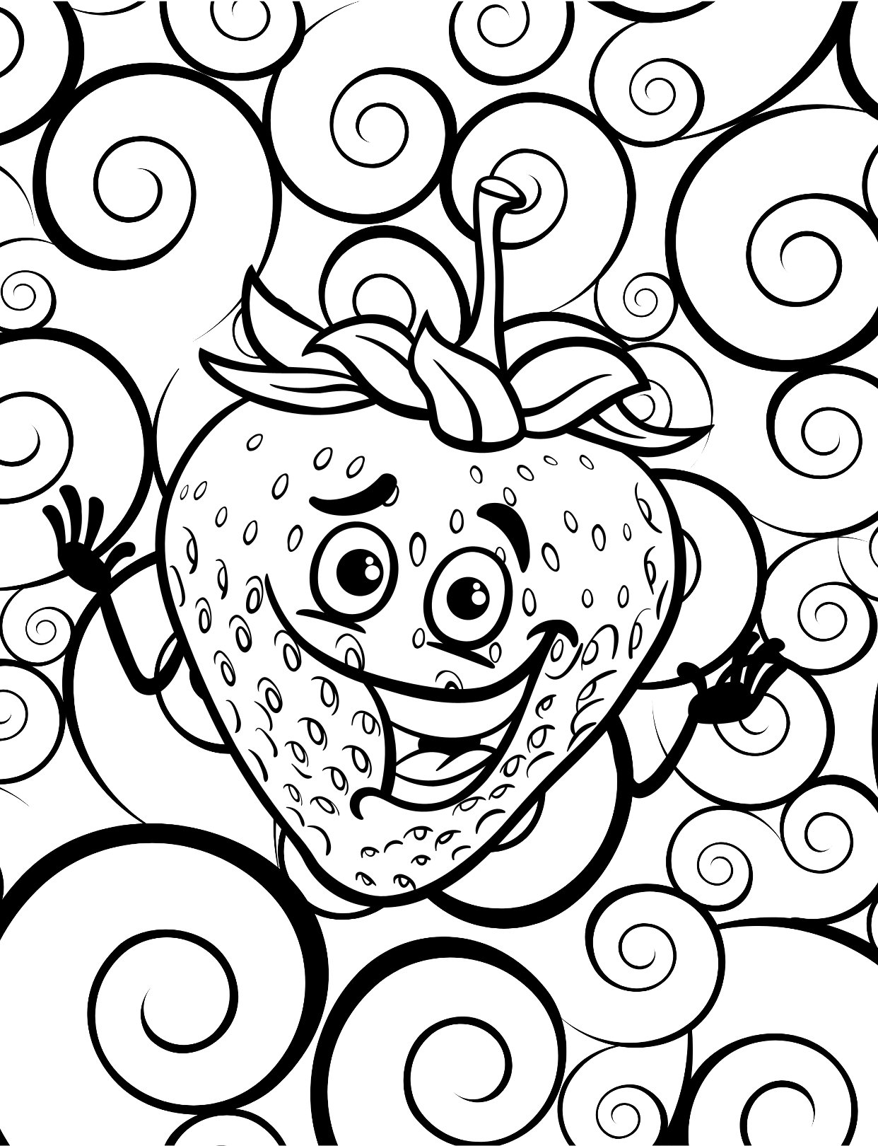 Fruits and vegetables coloring booka super cool collection of funny cartoon fruit and veg for kids made by teachers