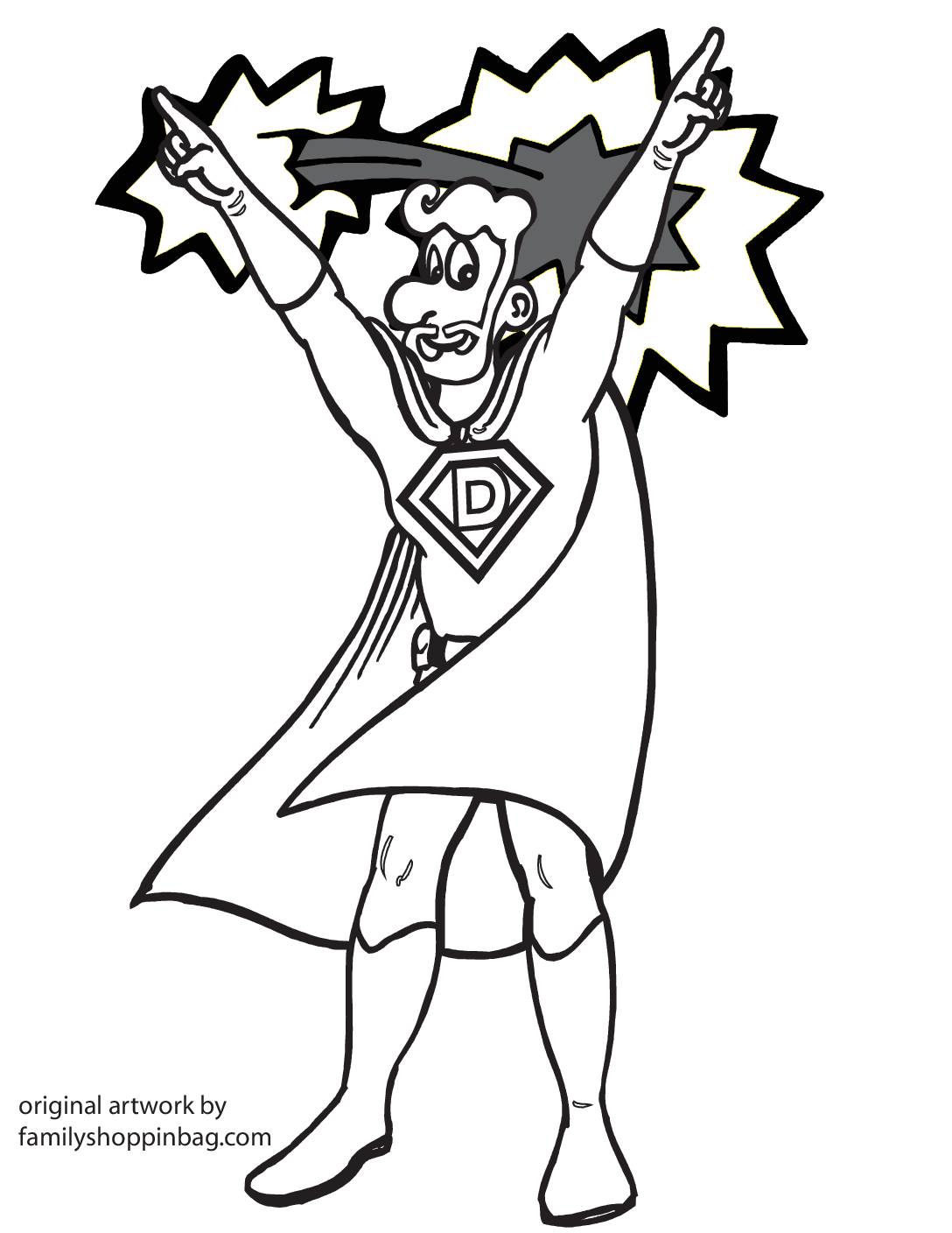 Coloring page super dad