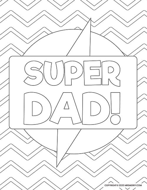 Dad coloring pages