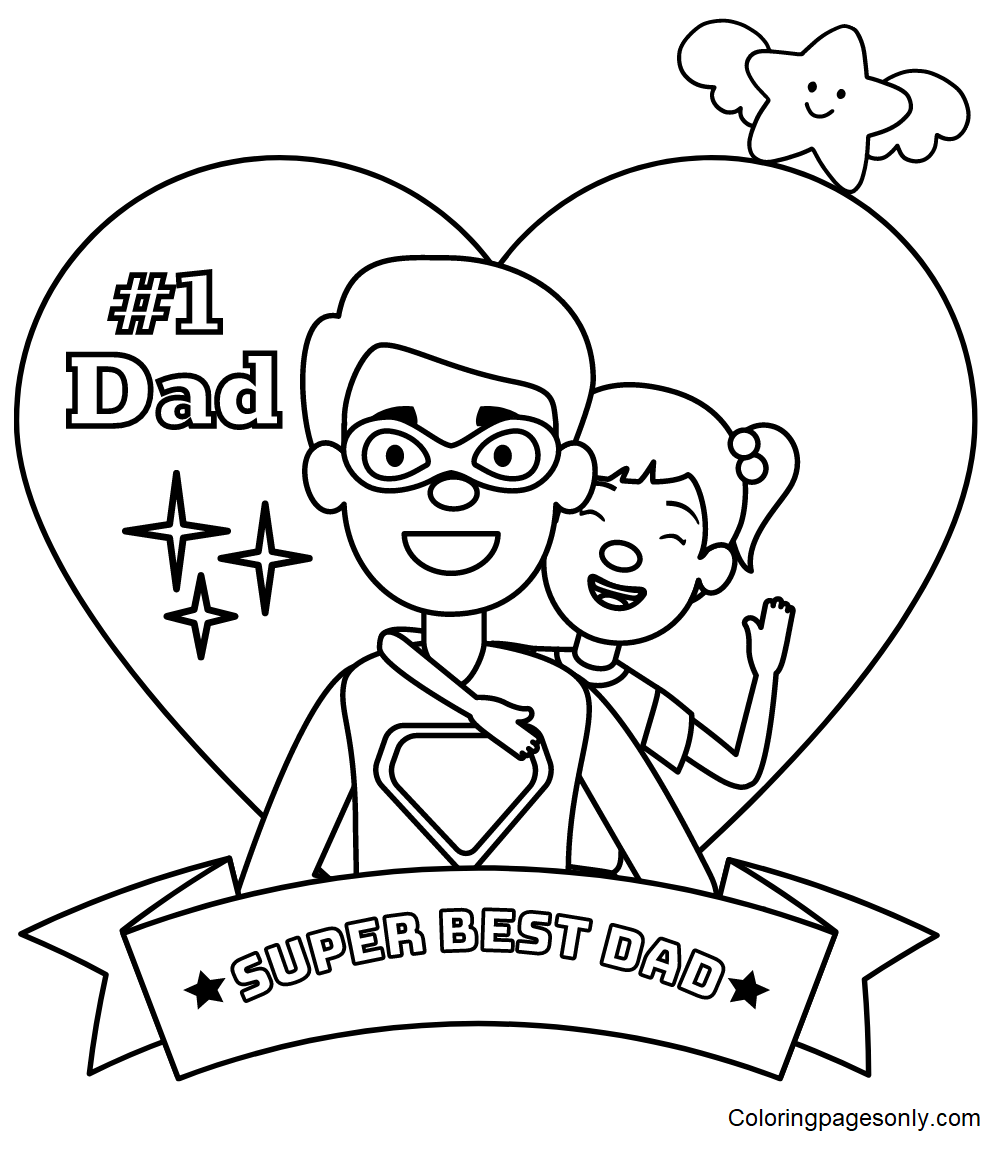 Fathers day coloring pages printable for free download