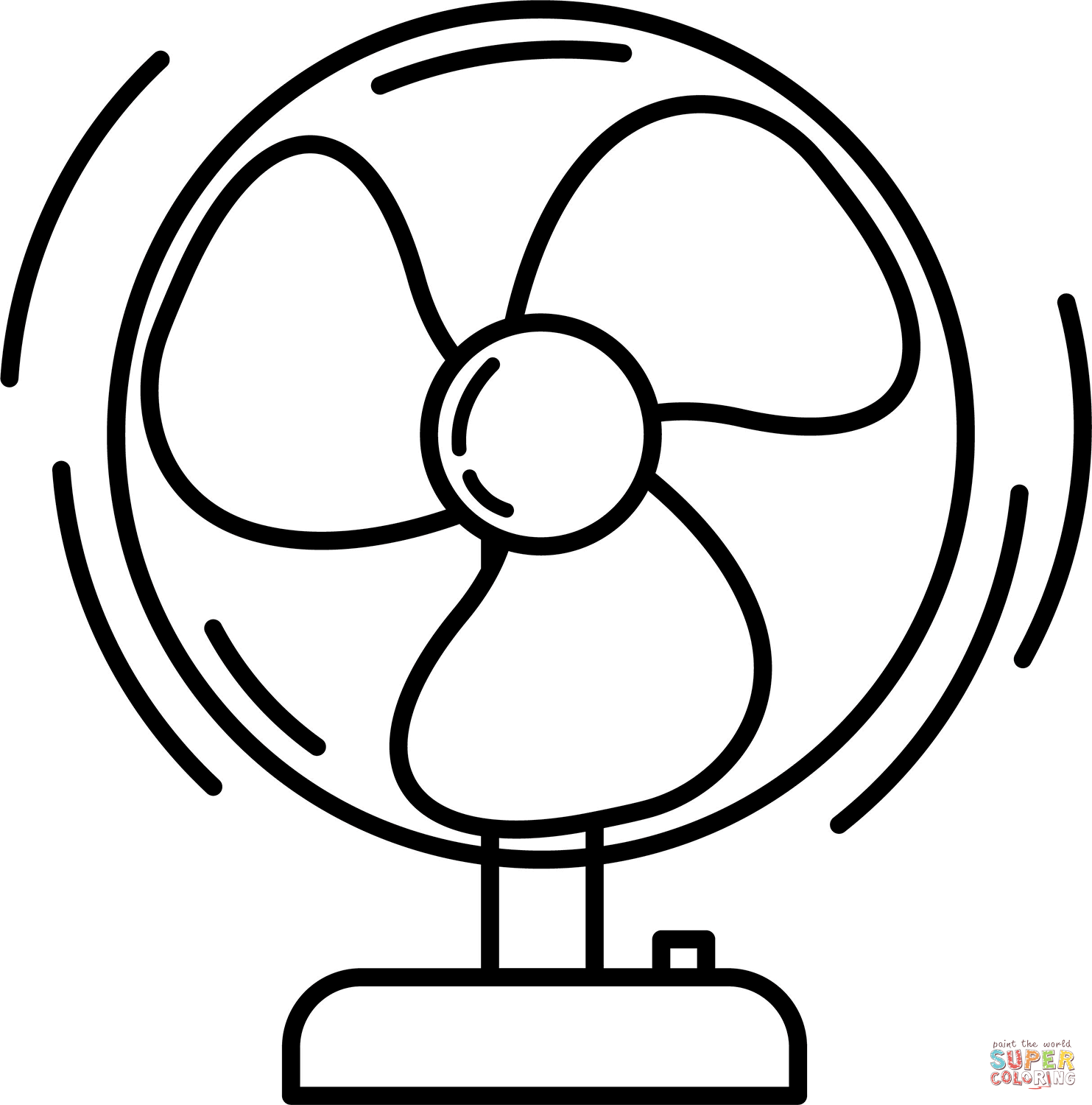 Table fan coloring page free printable coloring pages