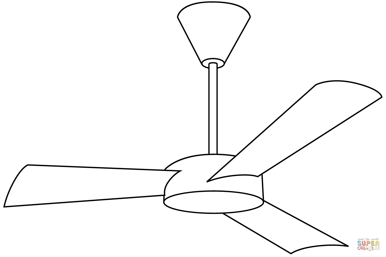 Ceiling fan coloring page free printable coloring pages