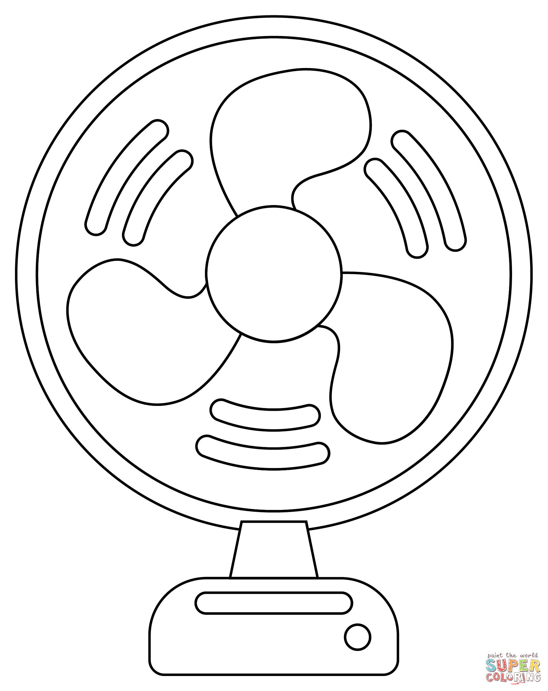 Table fan coloring page free printable coloring pages