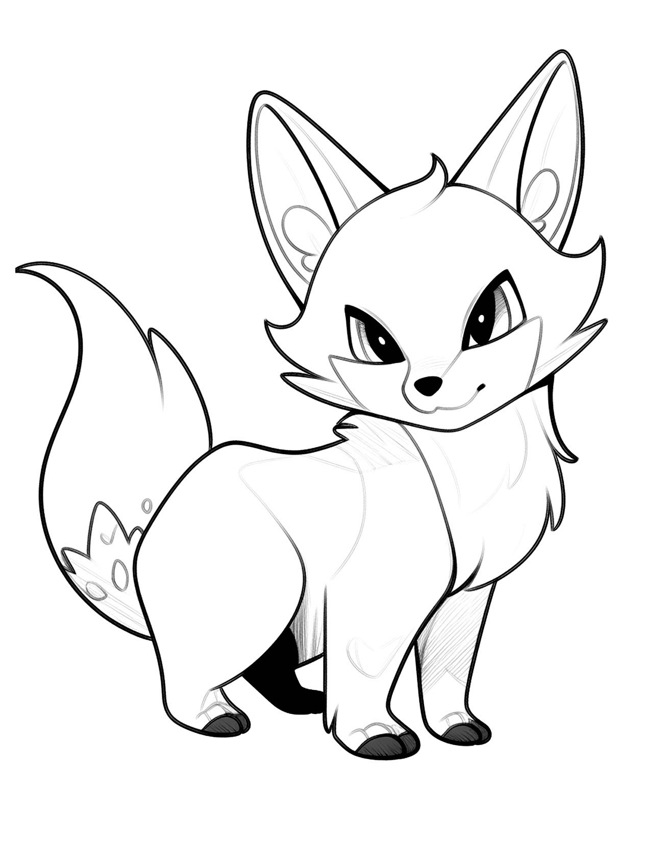 Creative fox coloring pages for kids and adults