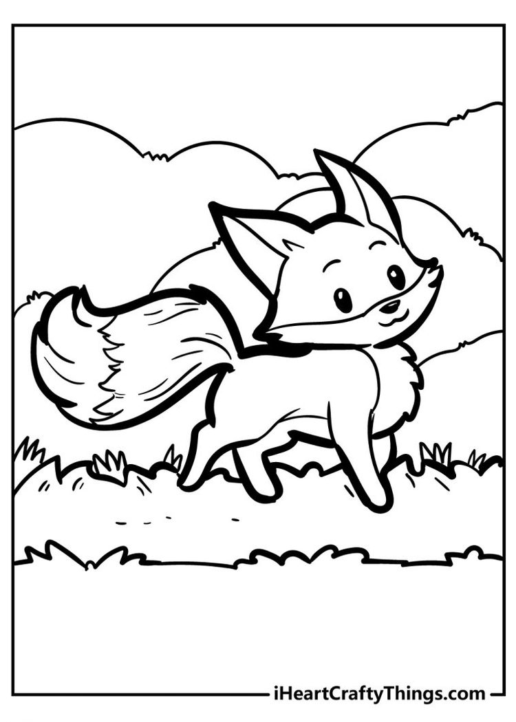 Super cute fox coloring pages â i heart crafty things