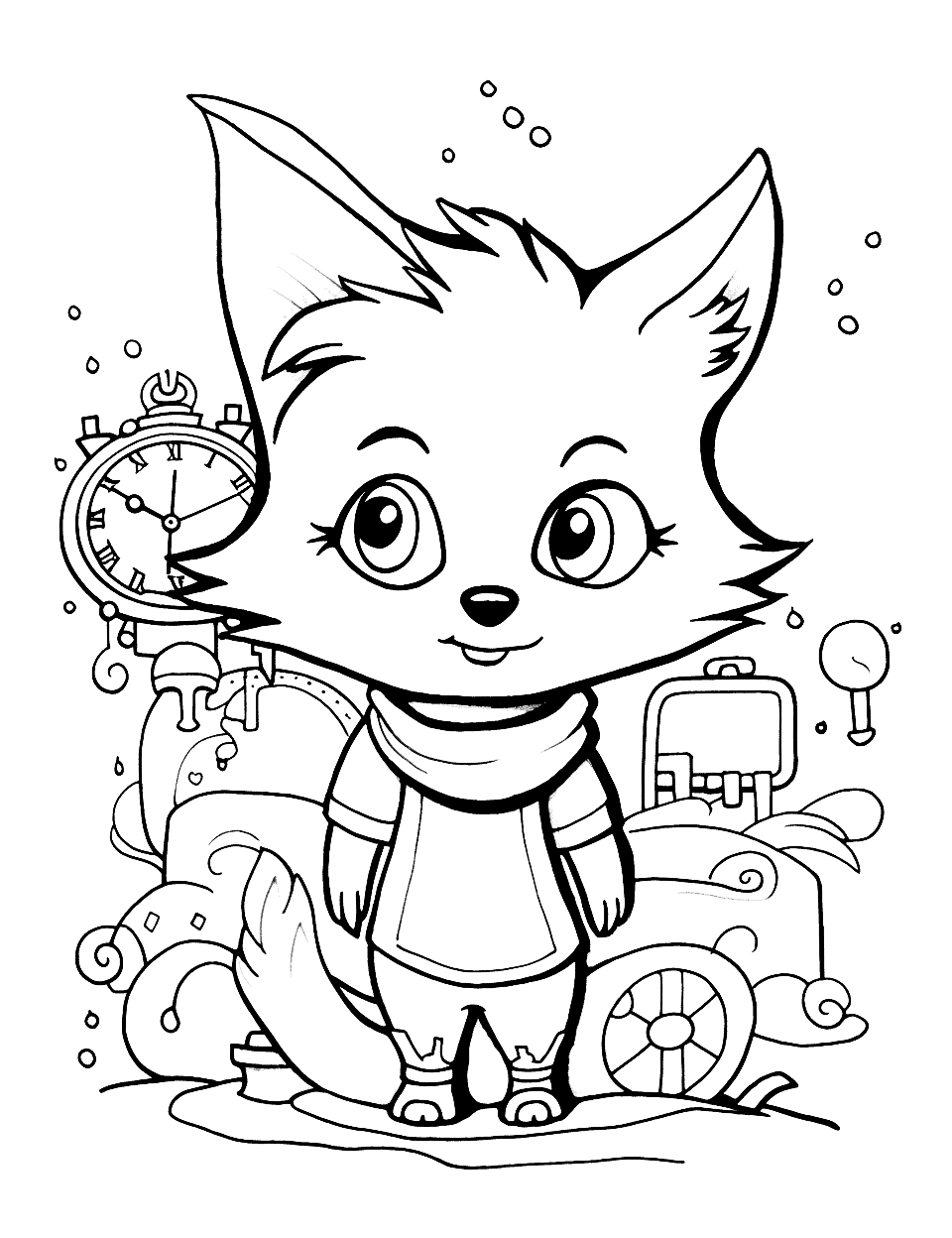 Fox coloring pages free printable sheets