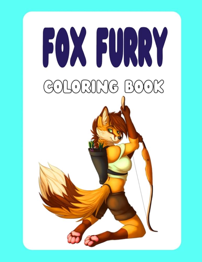 Fox furry coloring book coloring pages for adults and kids relaxation and stress relief high quality pages with great illustrations color arima books