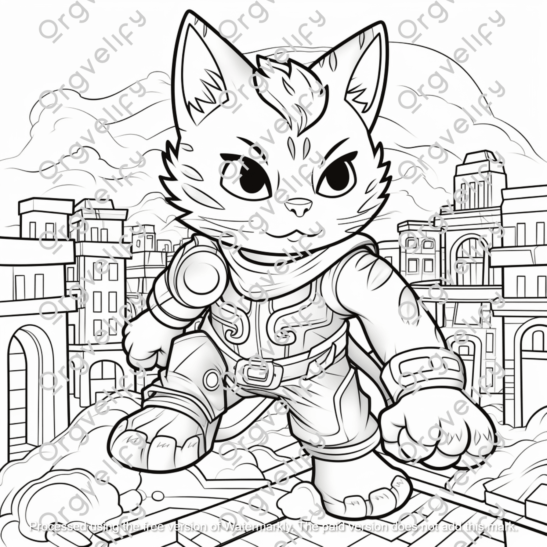 Battle cat coloring book â