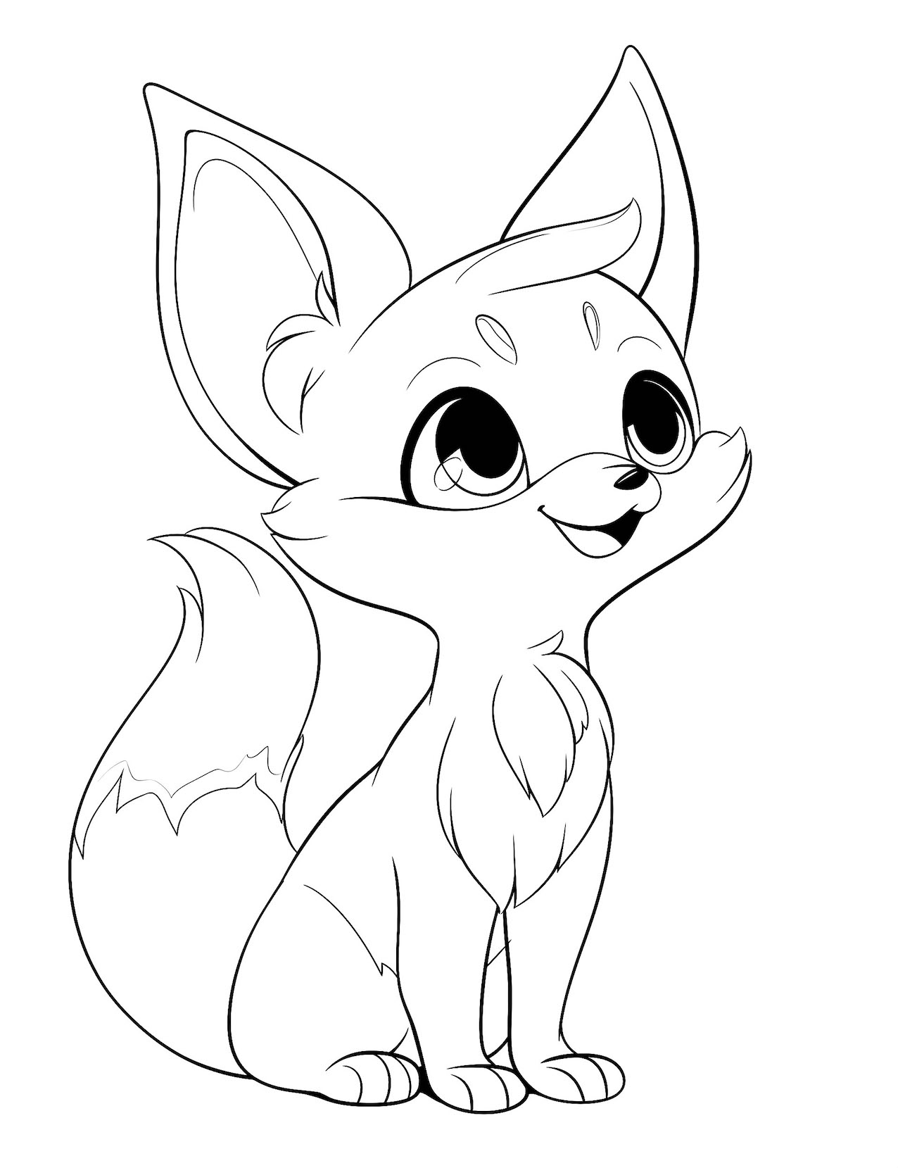 Creative fox coloring pages for kids and adults