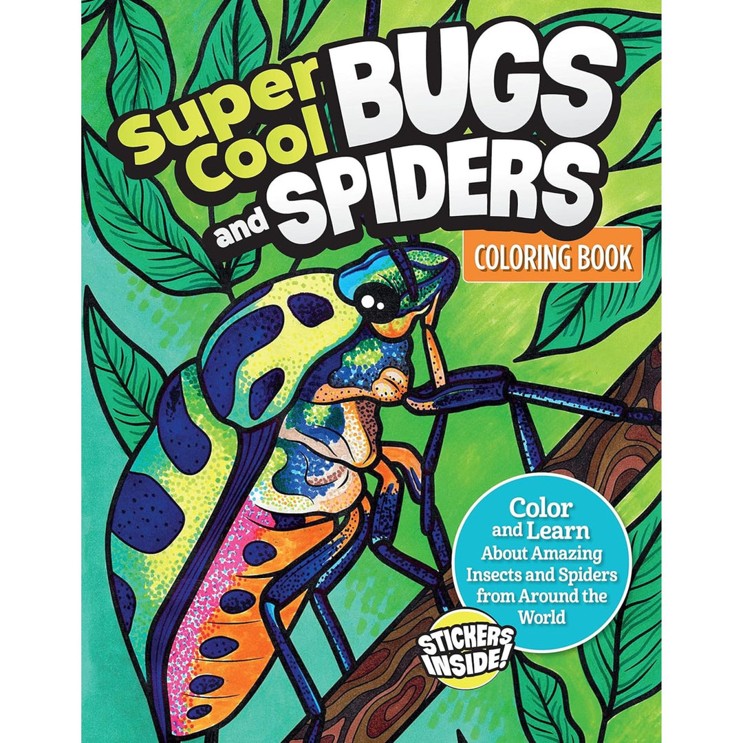 Super cool bugs and spiders colouring book â simply green baby