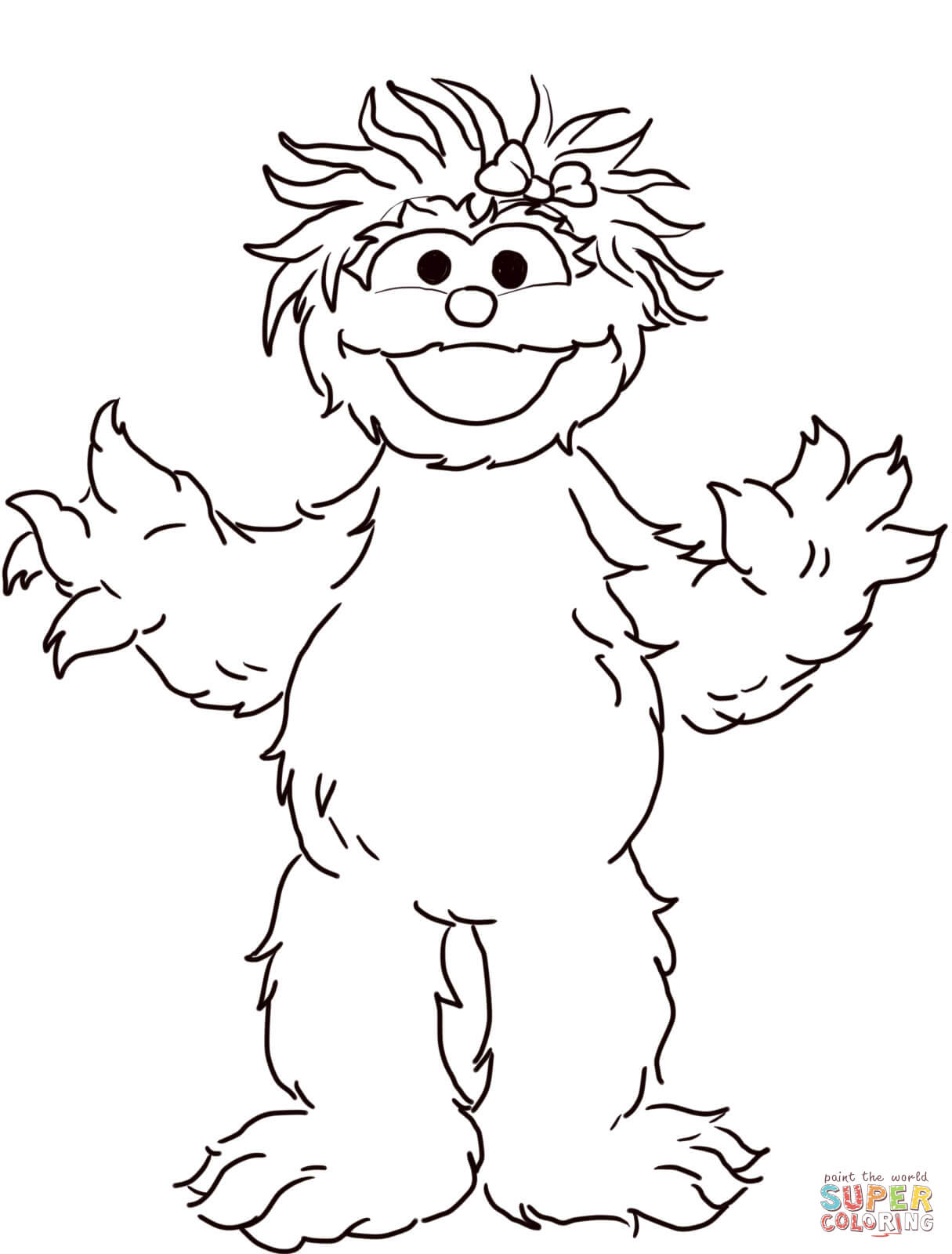 Sesame street rosita coloring page free printable coloring pages