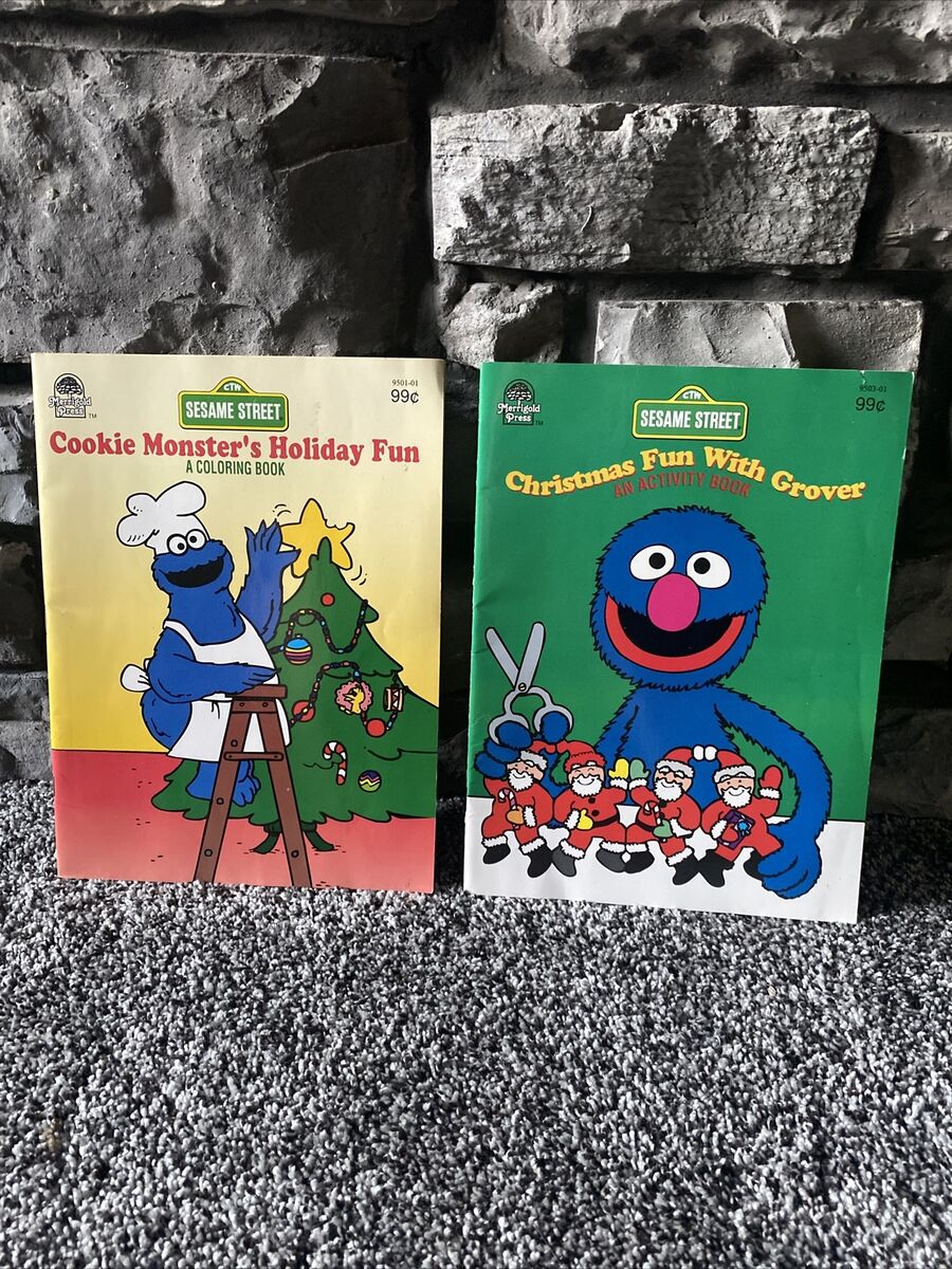 Vintage sesame street coloring books