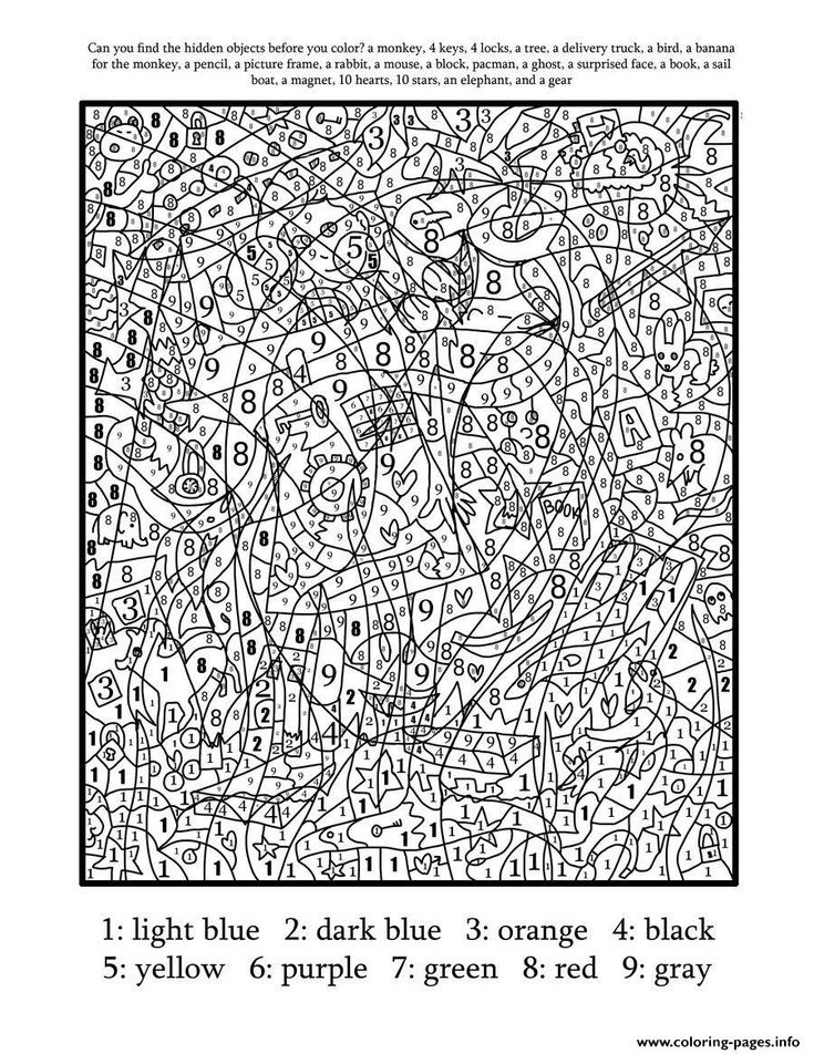 Print really hard difficult color by number for adults coloring pages adult color by number color by number printable color by numbers