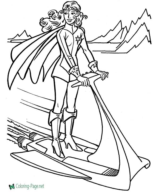 Super hero coloring page