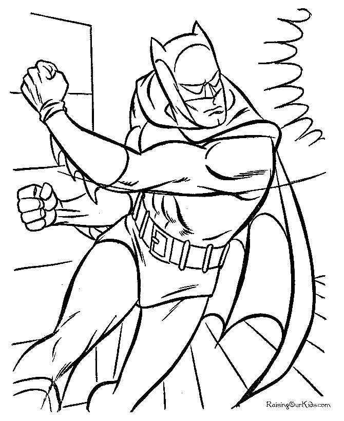 Printable super hero coloring sheet