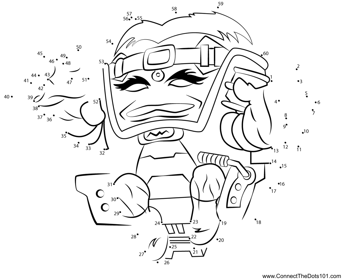 Modok the super hero squad show dot to dot printable worksheet