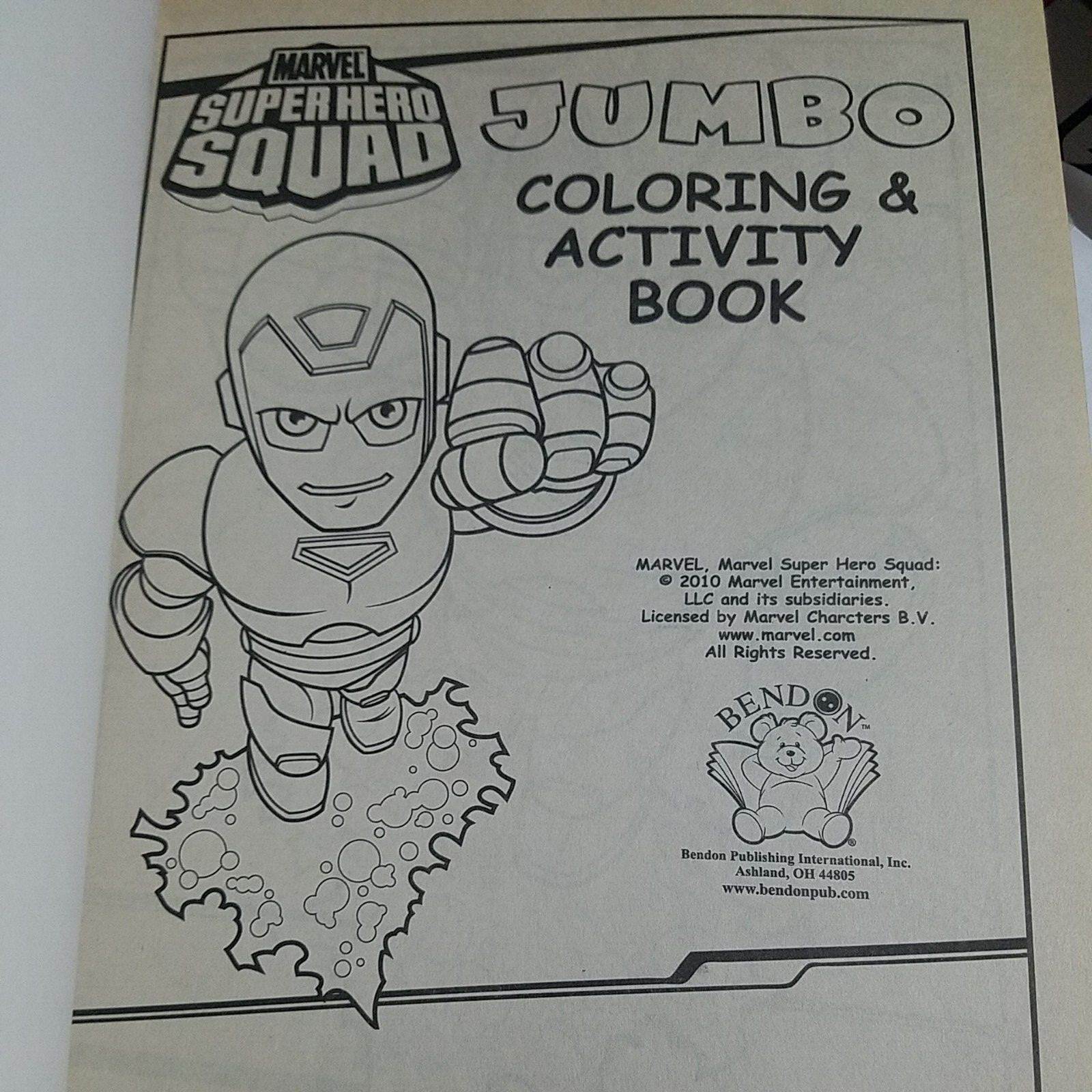 Marvel super hero squad jumbo coloring and activity book bendon unused