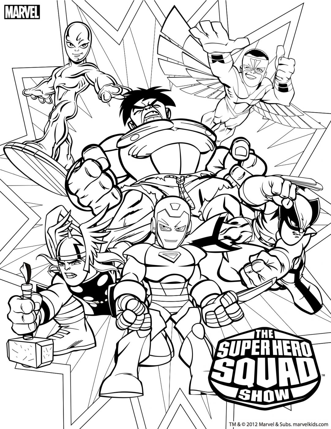 Super hero squad coloring page infinity gauntlet season vol