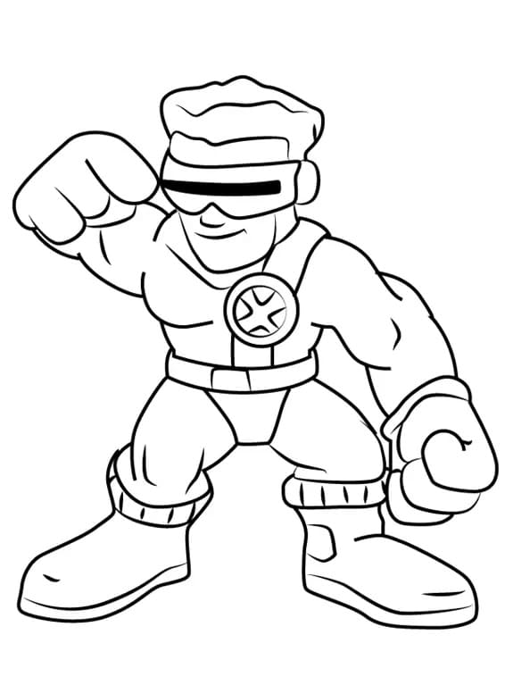 Cute cyclops coloring page