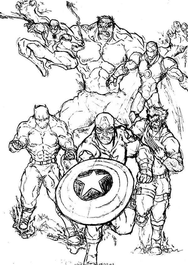 Marvels amazing super hero squad coloring page