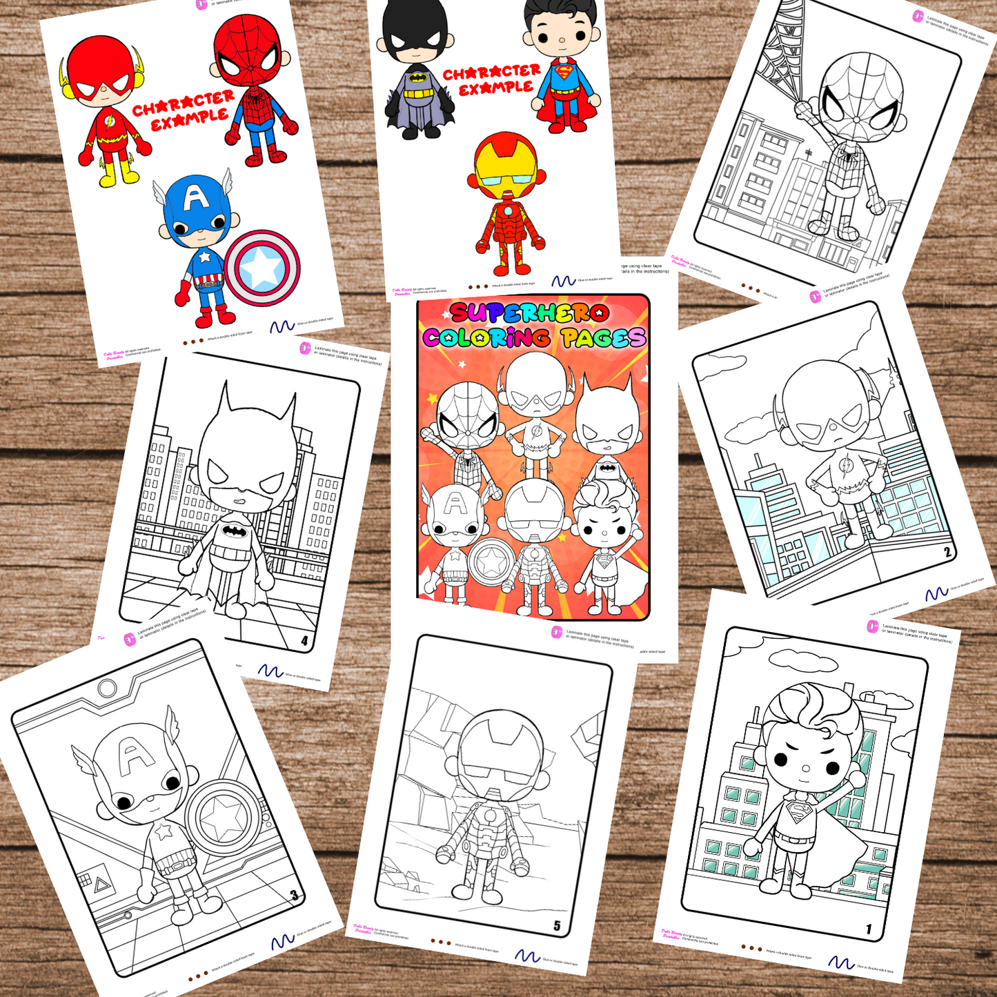 Color toca boca paper doll clothes toca boca super hero papercraft â woa doll craft