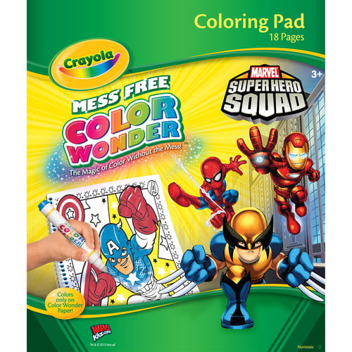 Crayola marvel super hero squad color wonder page coloring pad