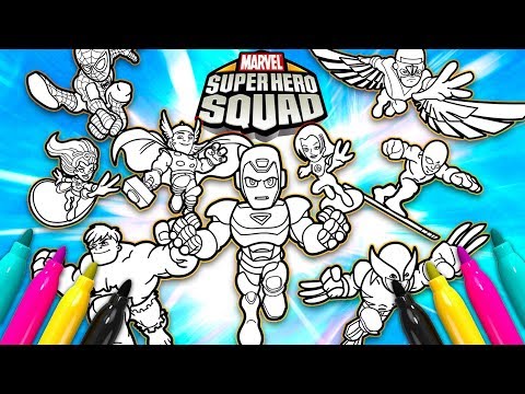 Super hero squad tea up coloring page avengers coloring for kids